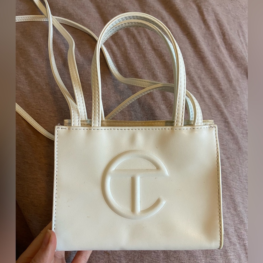 Telfar Mini Shopping Bag in White!